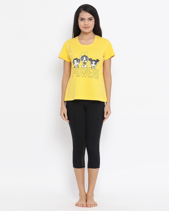 Shop Cotton Pack Of 2 Print Me Pretty T Shirt   Yellow