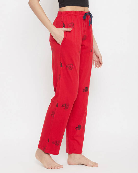 Shop Cotton Pack Of 2 Printed Pyjama Pants   Pink & Beige-Design