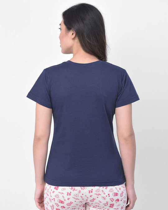 Shop Cotton Rich Sleep T-Shirt in Blue-Back