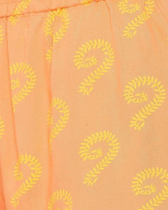 Shop Pretty Florals Boxer Shorts In Orange   100 Cotton-Full