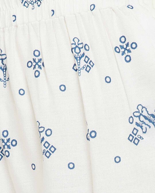 Shop Print Me Pretty Top & Shorts Set In White   Crepe