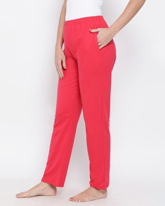Shop Pyjama With Elastic Waistband In Pink   Cotton Rich-Back