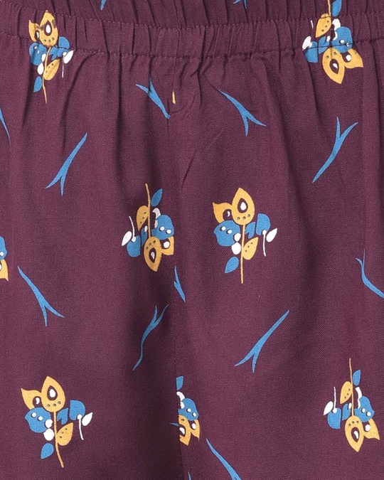 Shop Rayon Pack Of 2 Pretty Florals Boxer Shorts   Purple & Blue