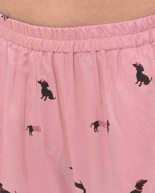 Shop Rayon Pack Of 2 Printed Pyjama Pants   Pink & Yellow