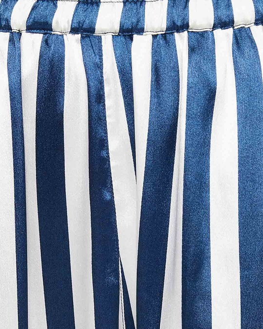 Shop Sassy Stripes Cami Top And Pyjama In Blue   Satin