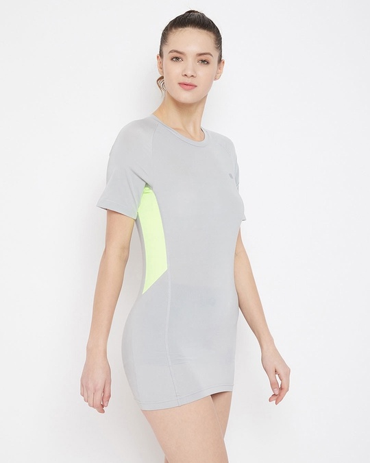 Shop Sports T Shirt Dress In Grey-Design