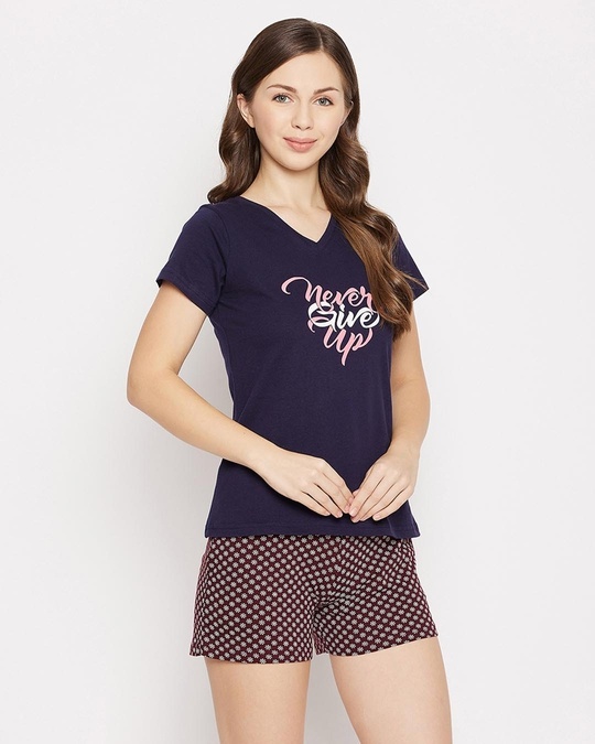 Shop Text Print Sleep T Shirt And Print Me Pretty Boxer Shorts Set-Design