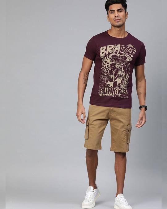 Shop Maroon Graphic T Shirt-Full