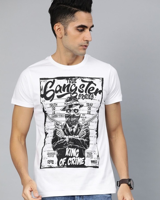 Shop White Graphic T Shirt-Front