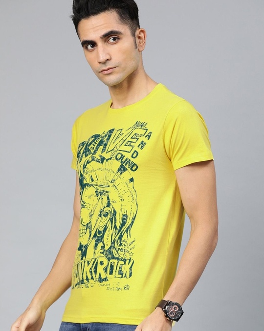 Shop Yellow Graphic T Shirt-Design