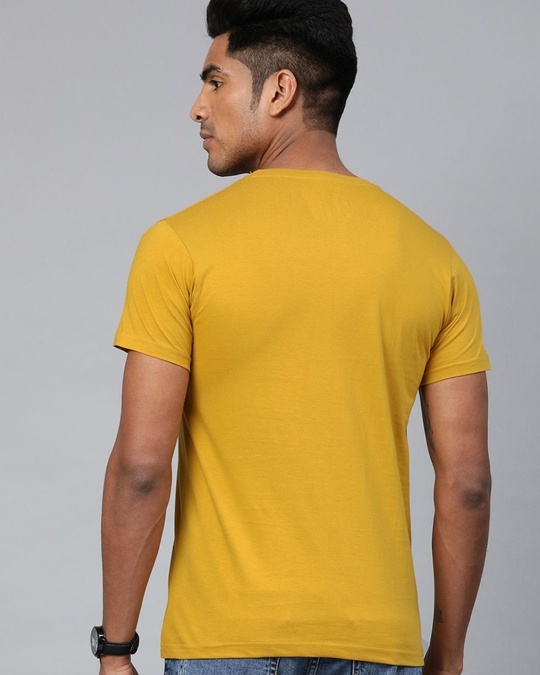 Shop Yellow Graphic T Shirt-Back