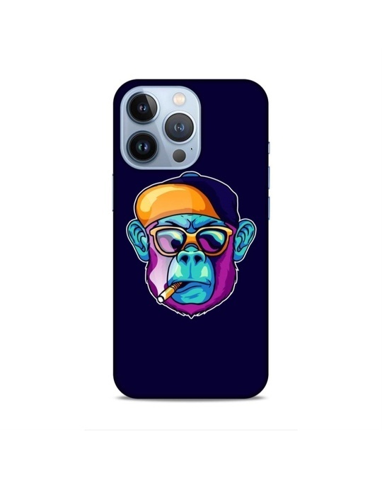 Shop Blue Premium Chimpanzi With Goggle Printed Mobile Cover For (Apple Iphone 13pro)-Front