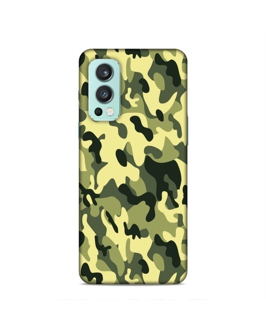 Shop Green Premium Army Camouflage Printed Hard Back Case Mobile Cover For (Oneplus Nord)-Front