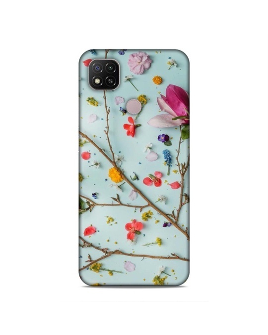 Shop Green Premium Flowers With Strainds 3d Printed Hard Back Case For (Xiaomi Rm9activ)-Front