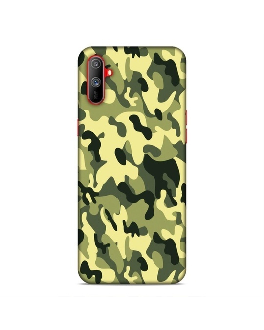 Shop Multicolor Premium Army Camouflage 3d Printed Hard Back Case For (Realme C3)-Front