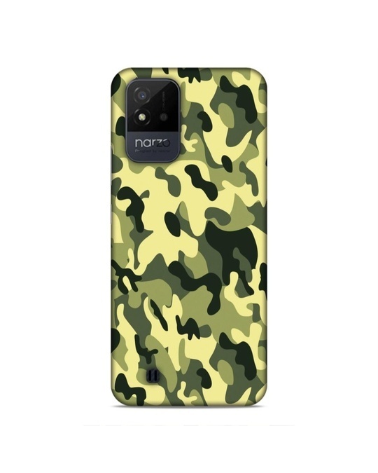 Shop Multicolor Premium Army Camouflage 3d Printed Hard Back Case For (Realme Narzo50i)-Front