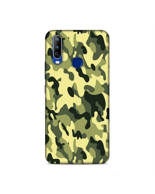 Shop Multicolor Premium Army Camouflage 3d Printed Hard Back Case For (Vivo U10)-Front