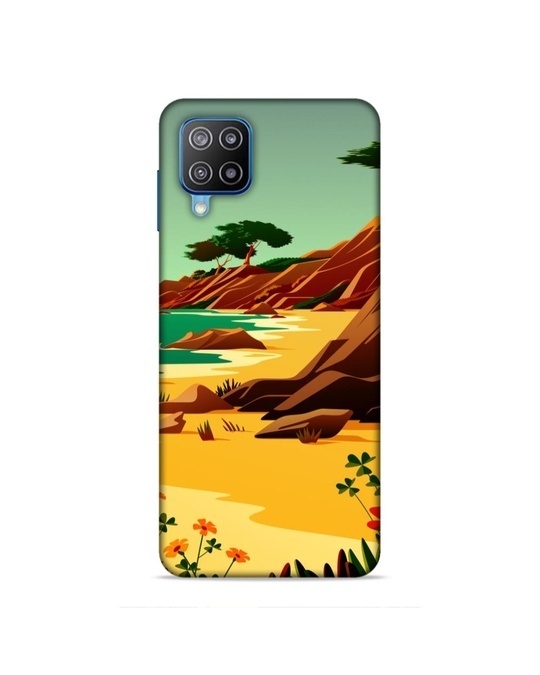 Shop Multicolor Premium Nature Beach Painting 3d Printed Hard Back Case For (Samsung F12)-Front