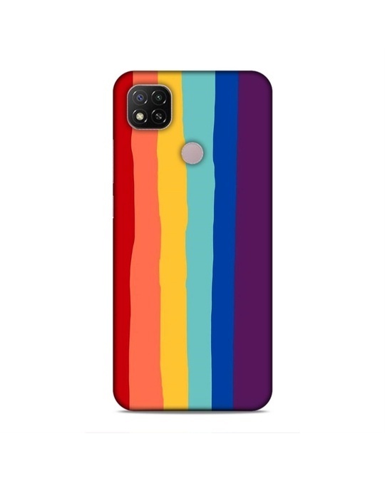 Shop Multicolor Premium Rainbow Stripes 3d Printed Hard Back Case For (Xiaomi Rm9activ)-Front