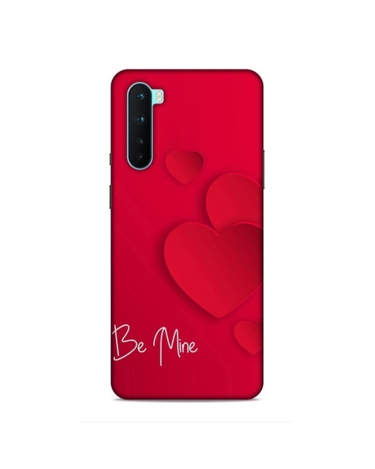 Shop Red Premium Be Mine Printed Hard Back Case Mobile Cover For (Oneplus Nord2)-Front