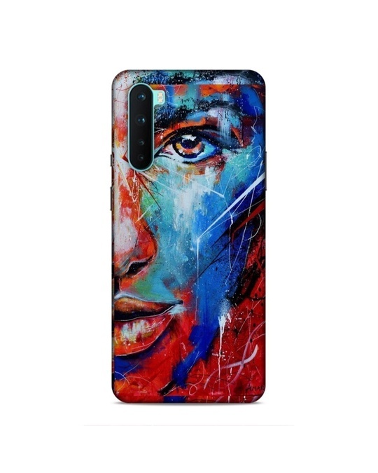 Shop Red Premium Colourfull Face Printed Hard Back Case Mobile Cover For (Oneplus Nord2)-Front