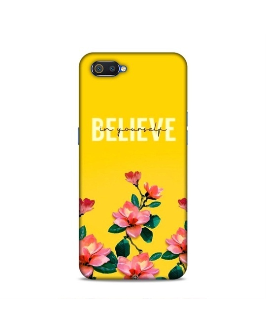 Shop Yellow Premium Believe In Yourself 3d Printed Hard Back Case For (Realme C2)-Front