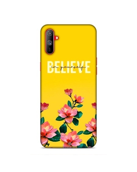Shop Yellow Premium Believe In Yourself 3d Printed Hard Back Case For (Realme C3)-Front