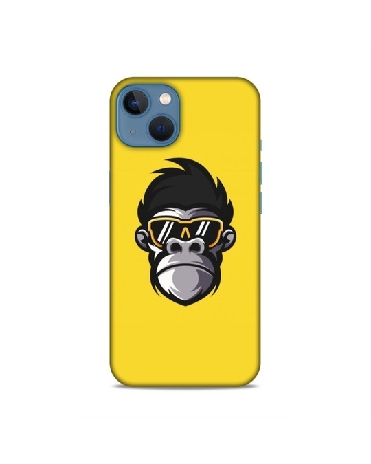Shop Yellow Premium Quirky Yellow Monkey Printed Mobile Cover For (Apple Iphone 13)-Front