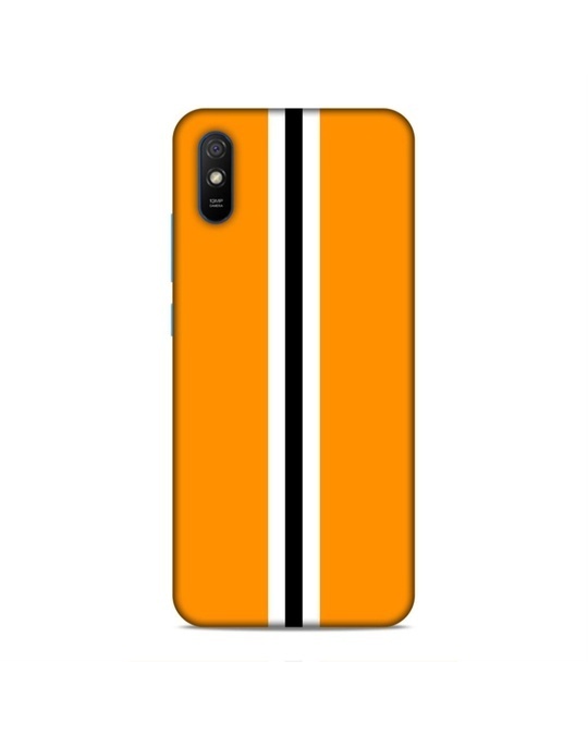 Shop Yellow Premium Stripes 3d Printed Hard Back Case For (Xiaomi Rmi9a)-Front