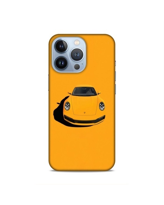 Shop Yellow Premium Yellow Car Printed Hard Back Case Mobile Cover For (Apple Iphone 13pro)-Front