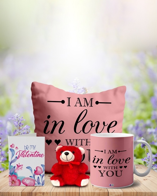 Shop Pink In Love Valentine Teddy Combo Gift Set-Back