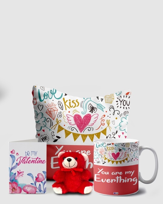 Shop White My Everything Valentine Teddy Combo Gift Set-Front