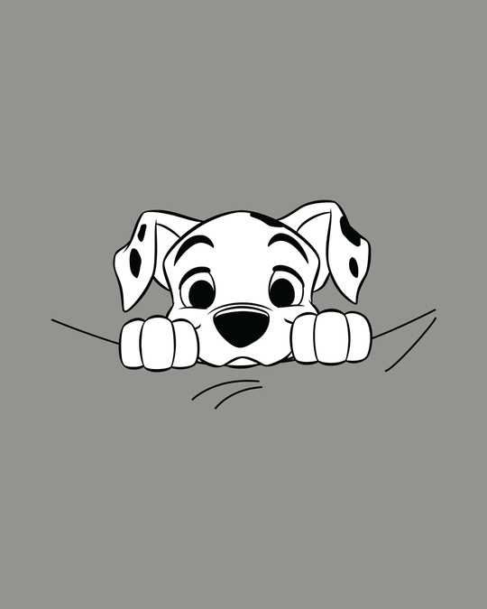 Shop Dalmatian Puppy Round Neck 3/4th Sleeve T-Shirt (DL)