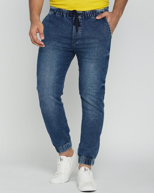 bewakoof denim joggers