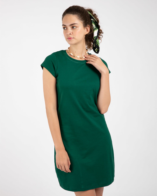 plain green t shirt dress