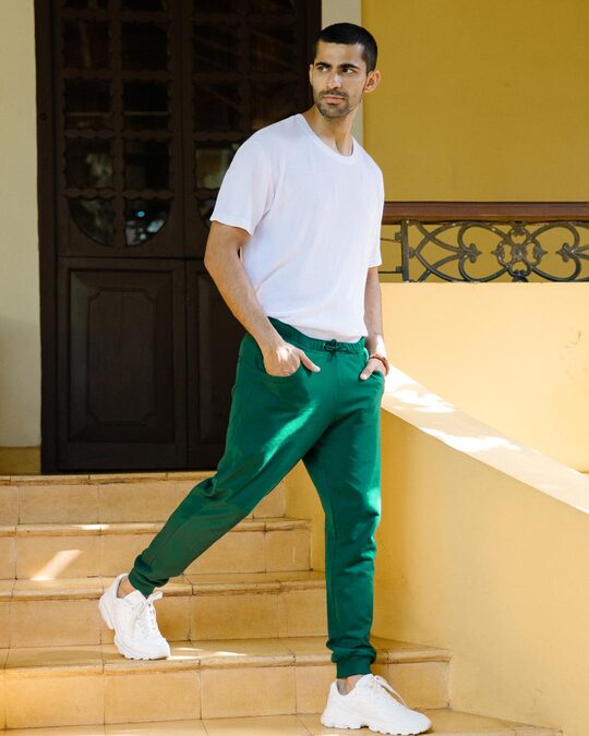 dark green jogger pants