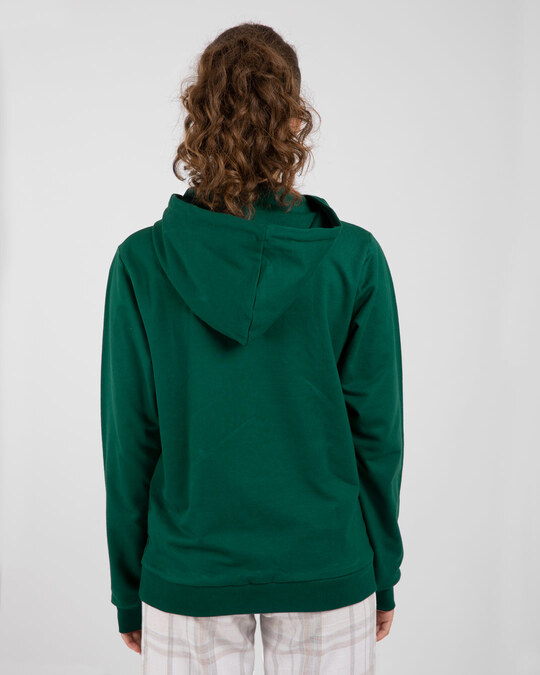 Buy Dark Forest Green Fleece Hoodies for Women green Online at Bewakoof