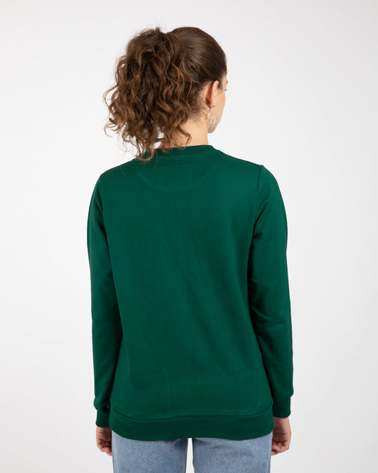 Shop Dark Forest Green Fleece Light Sweatshirt-Design