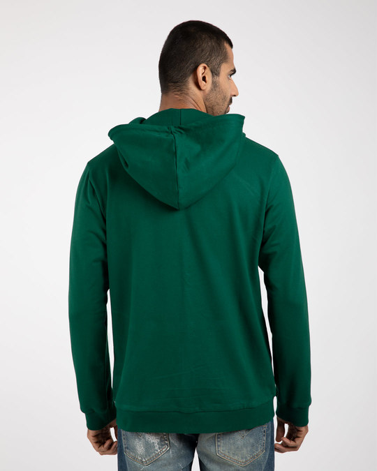 Buy Dark Forest Green Fleece Zipper Hoodies for Men green Online at ...