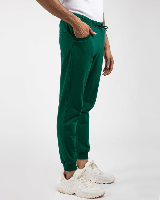 Buy Dark Forest Green Round Pocket Jogger for Men green Online at Bewakoof