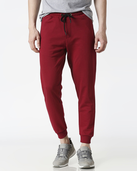 maroon jogger set
