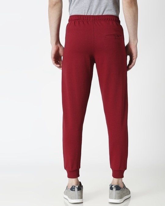 mens maroon jogger pants