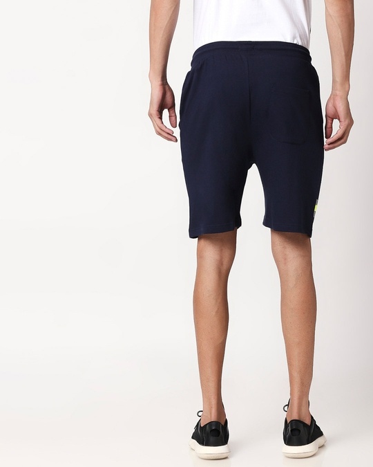 Shop Dark Navy-Neon Lime Reflector Shorts-Design