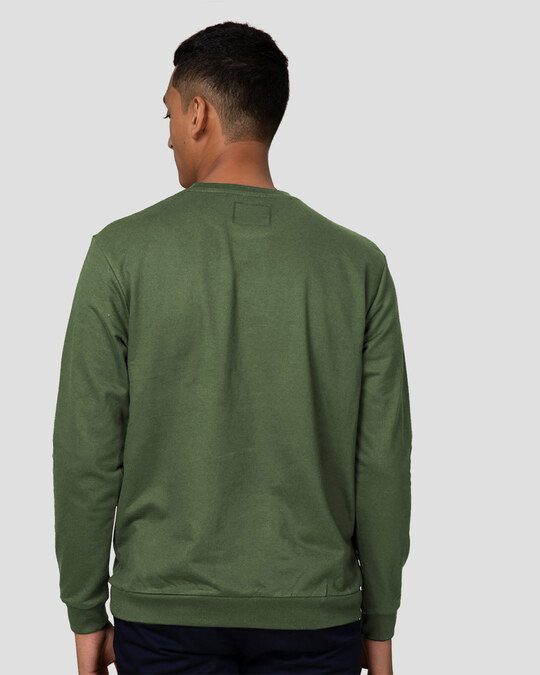 Shop Dark Olive Fleece Light Sweatshirt-Design