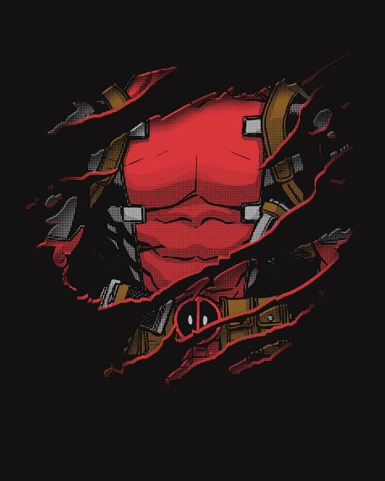 Shop Deadpool Torn Full Sleeve T-Shirt (DPL)-Full