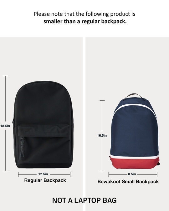 Shop Denim Blue Plain Small Backpack