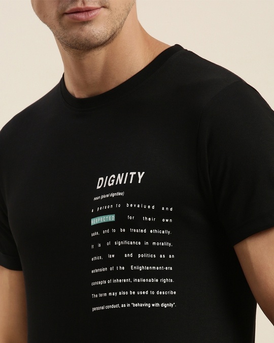 Shop Black Graphic Print T Shirt 42