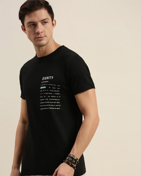 Shop Black Graphic Print T Shirt 42-Design