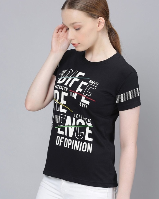 Shop Black Typographic T Shirt41-Design