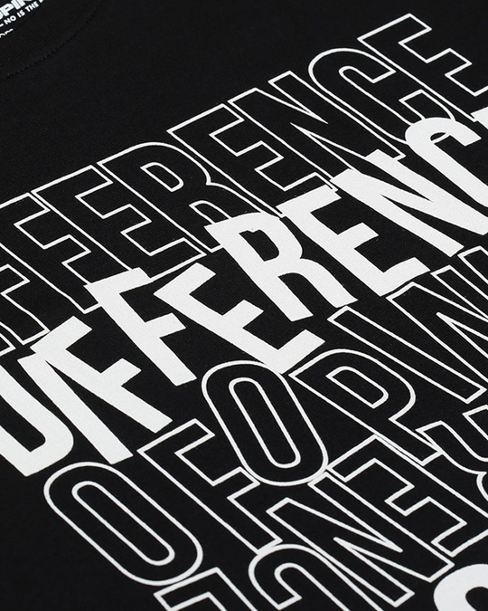 Shop Black Typographic T Shirt43-Full